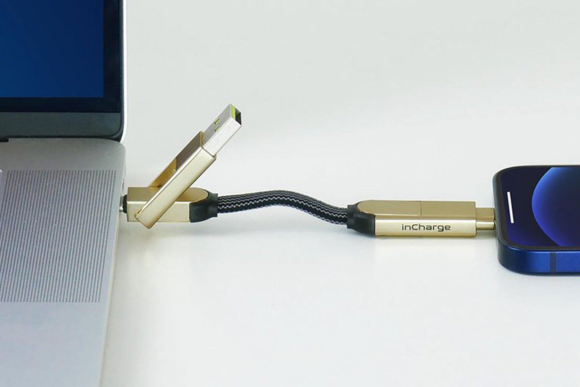 inCharge X | Cable todo en uno para iPhone, Android, USB C y más - Negro 5/7