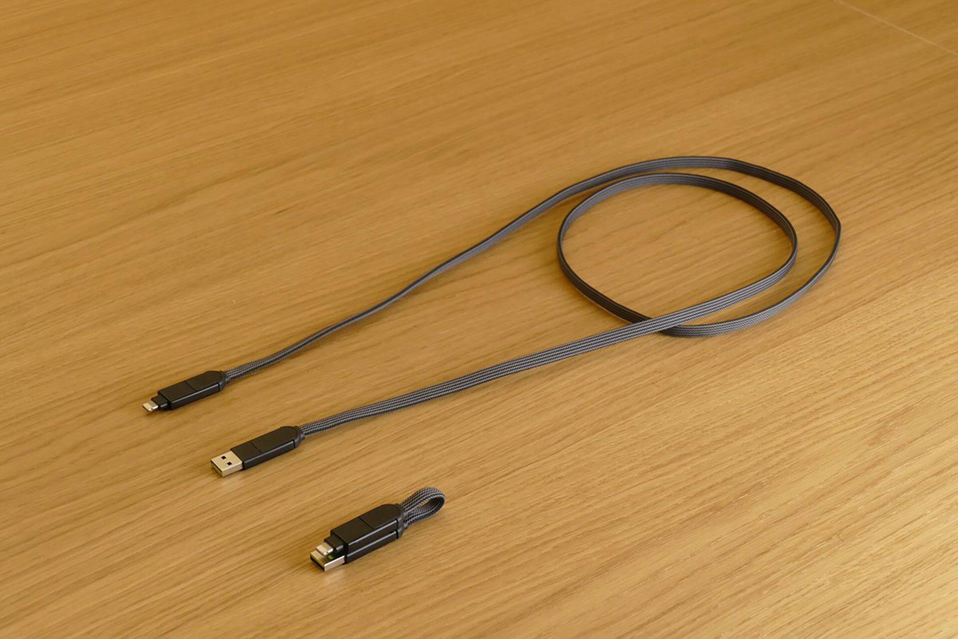 inCharge X Max | Cable todo en uno para iPhone, Android, USB C y más - Negro 3/4
