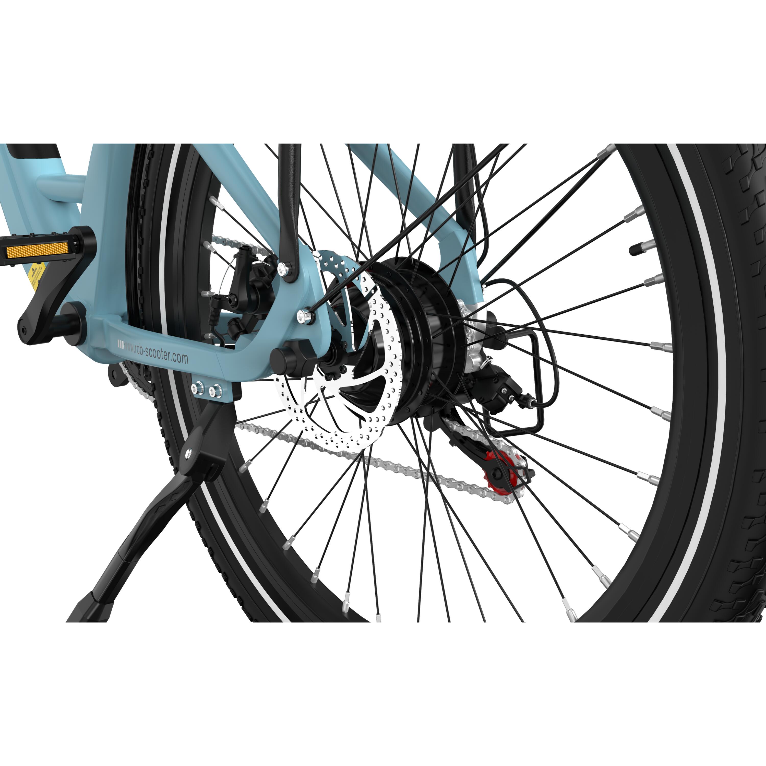 Electric City Bikes G6, E-bikes 27.5",APP&NFC,BLUE 7/7