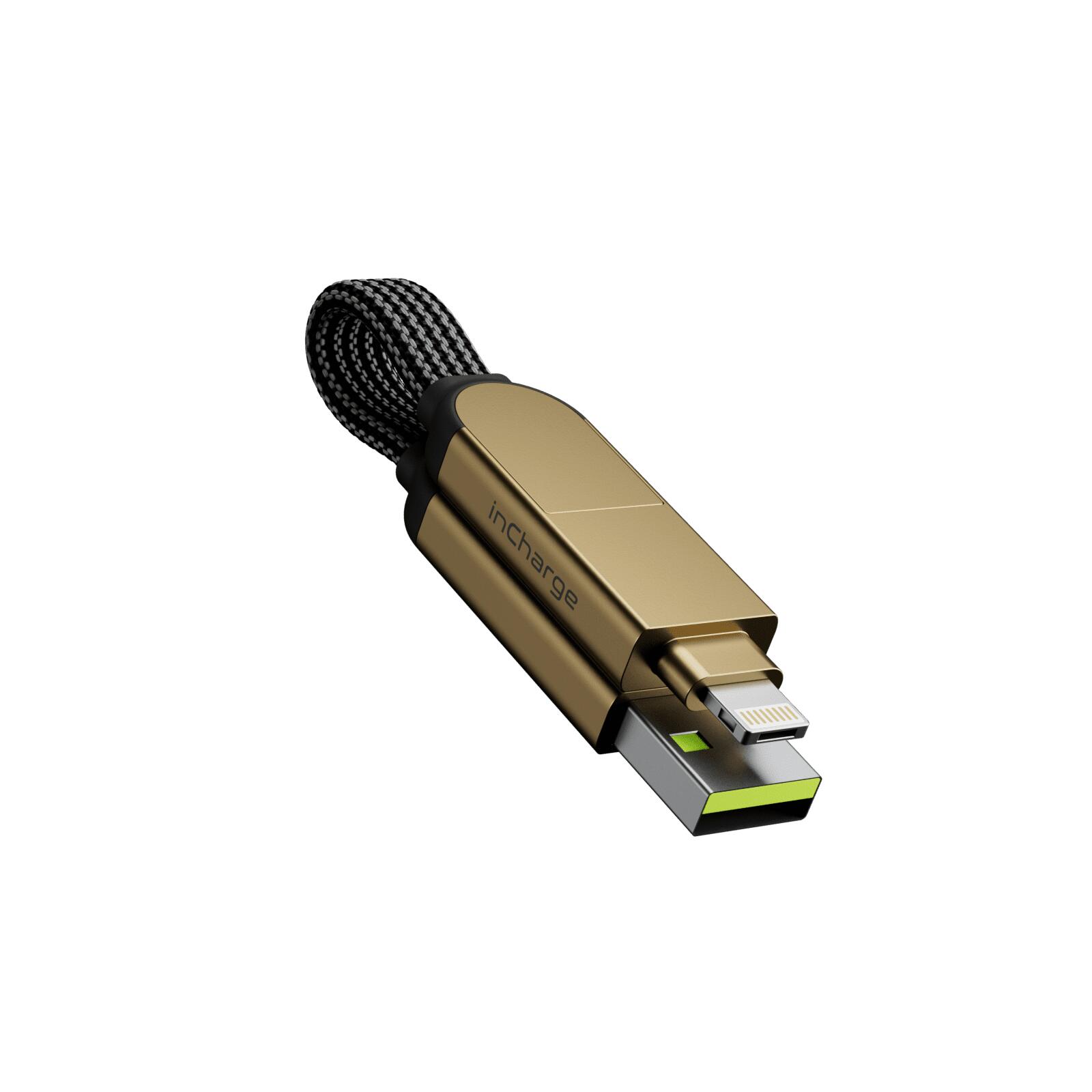inCharge X | Cable todo en uno para iPhone, Android, USB C y más - Oro 2/7