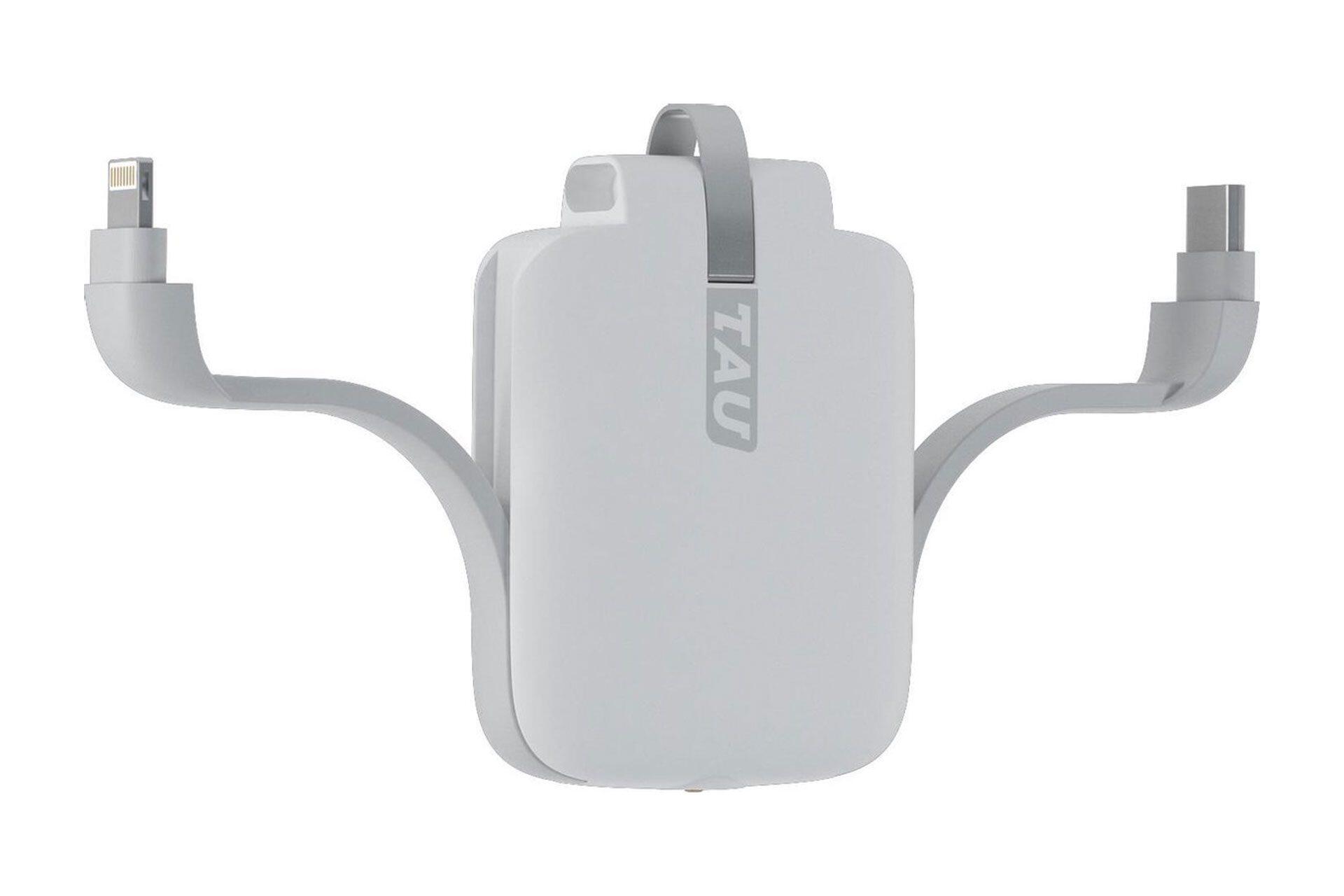 TAU mini keychain powerbank (1400 mAh) mit integriertem Kabel - 3 in 1 keychain 3/5