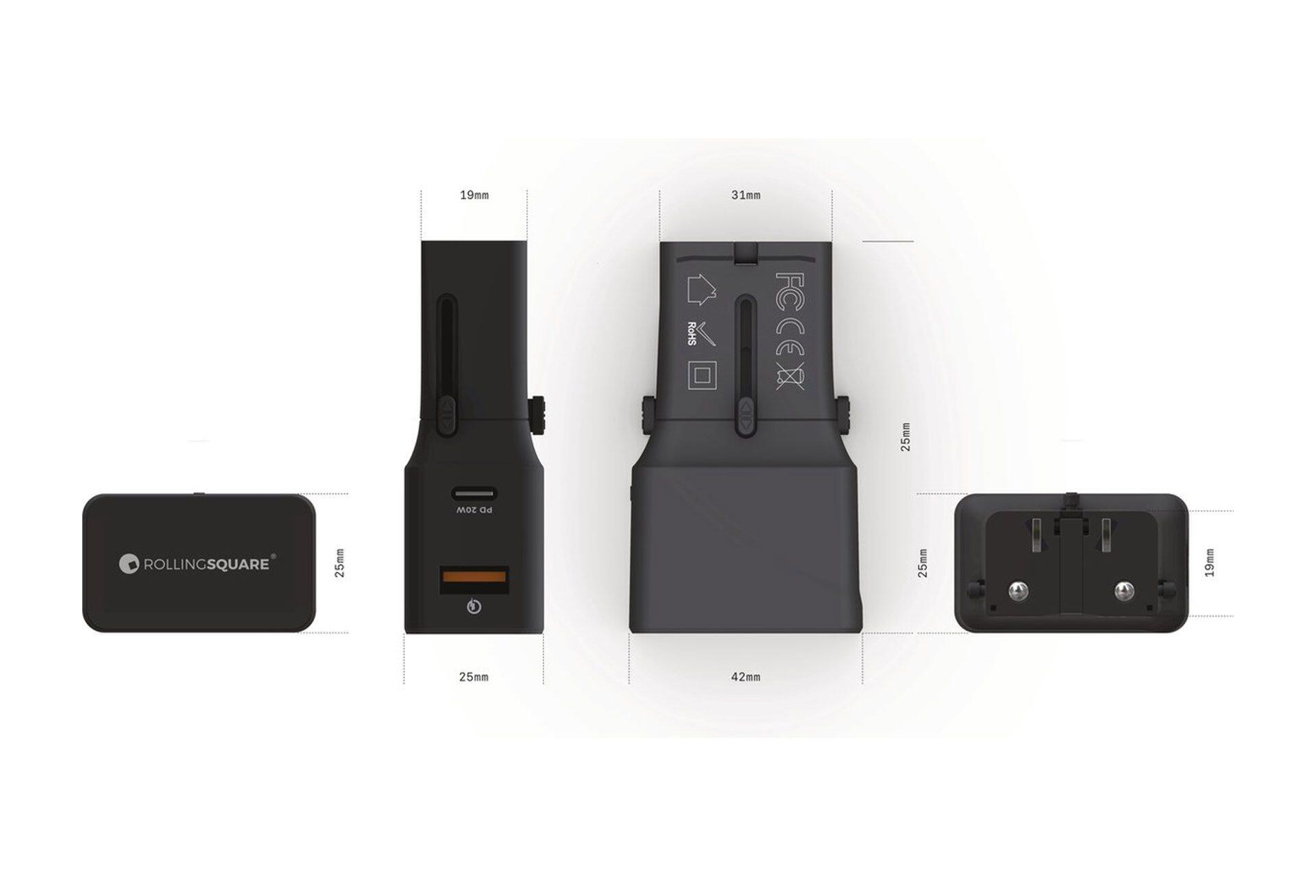 World Plug Pocket Travel Adapter l Universeller Reisestecker - USB und USB-C 5/5