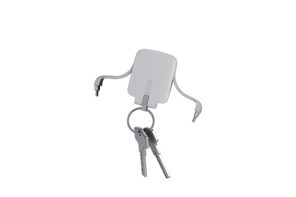 Mini powerbank TAU (1400 mAh) ze zintegrowanym kablem powerbank 3w1