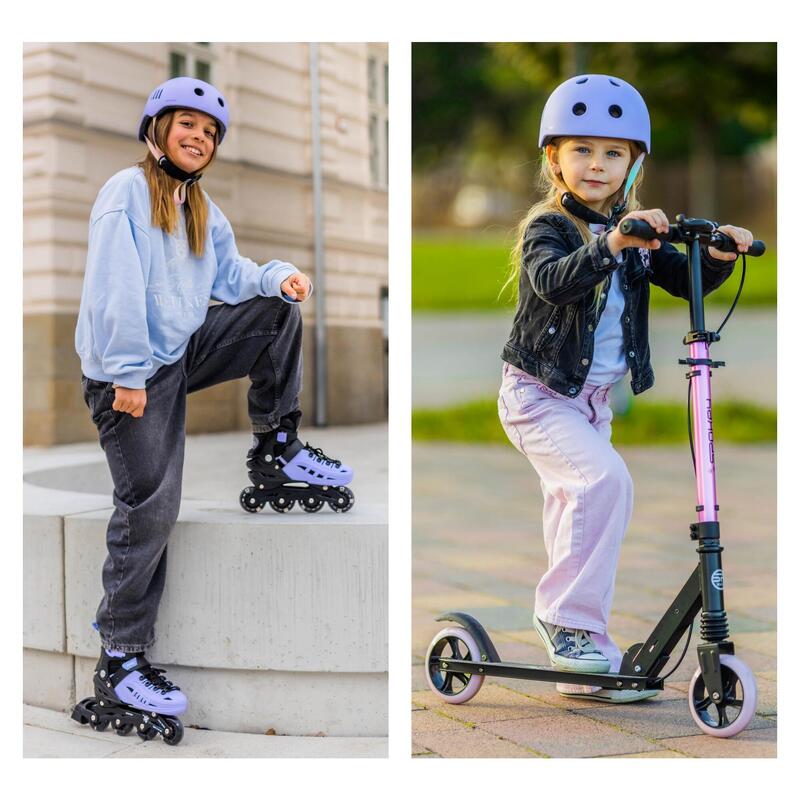 Cască bicicletă Spokey Pumptrack 48-52 cm Purple