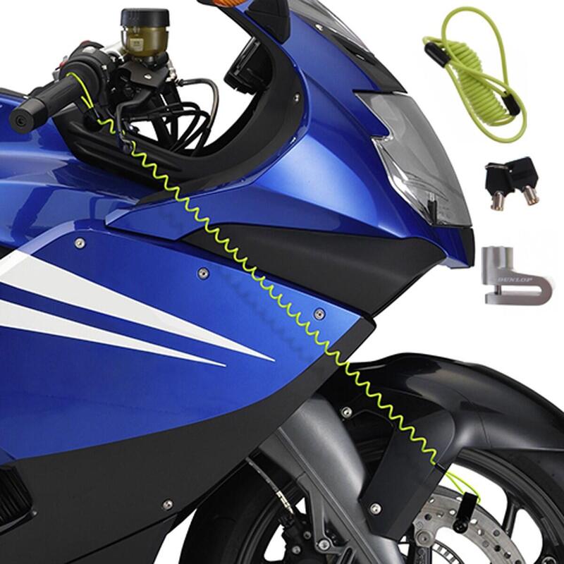 Blokada na tarczę hamulcową z linką przypominającą o blokadzie Dunlop