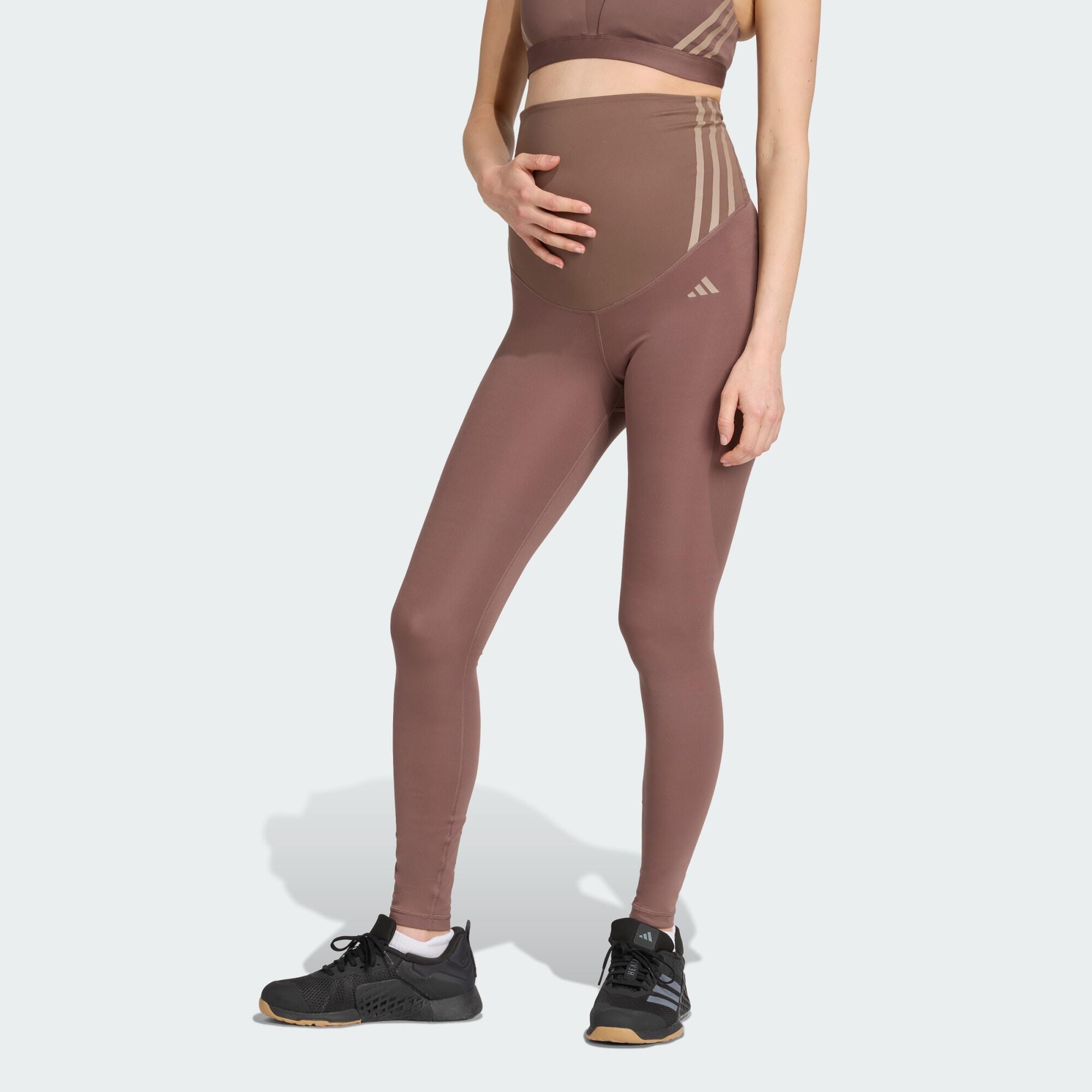 Adidas - Legging Long Optime Essentials (maternité) - Collant - Beige|kaki - S - Decathlon