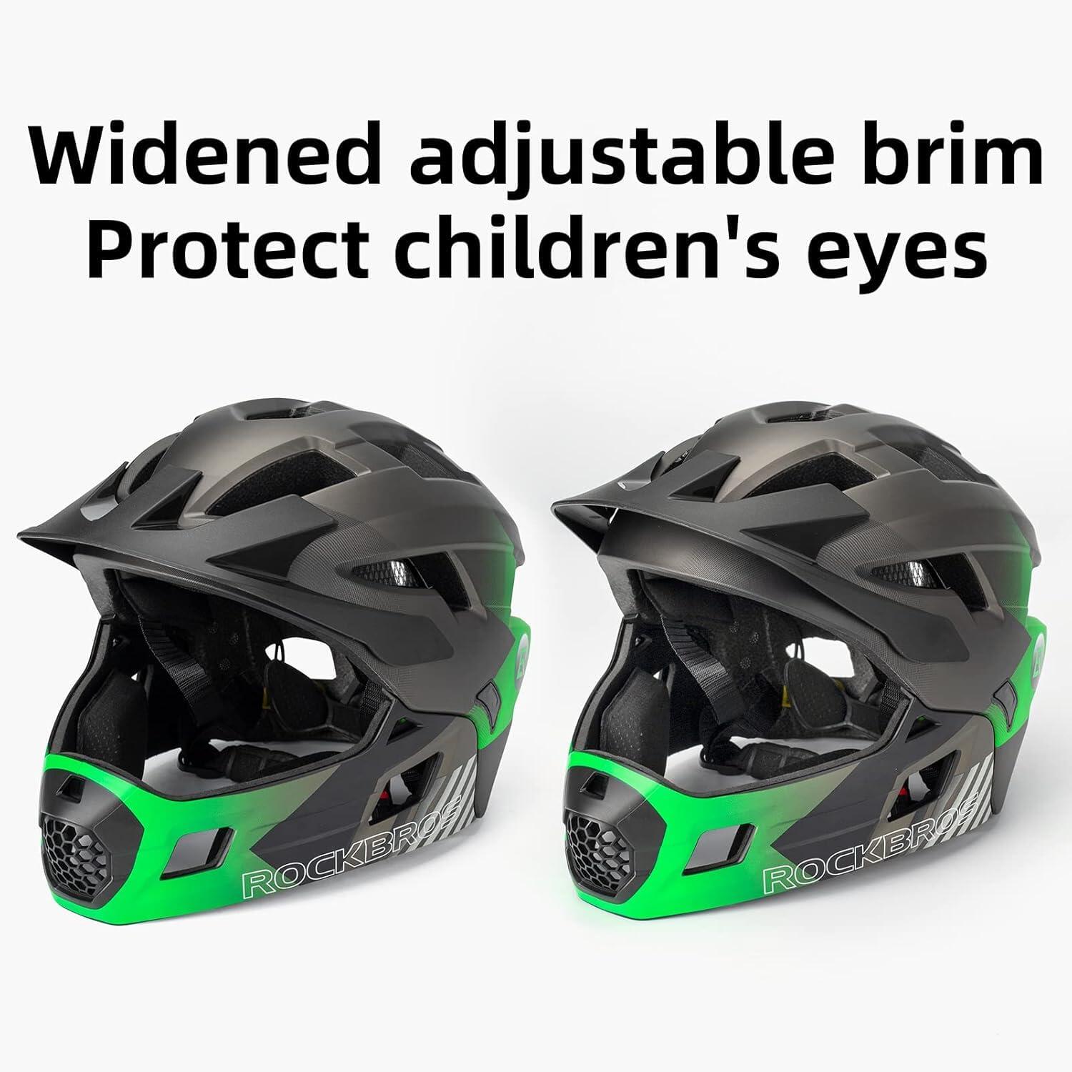 ROCKBROS Kids BMX-helm, integraalhelm voor mountainbikes, maat S/M (48-58 cm) 3/6