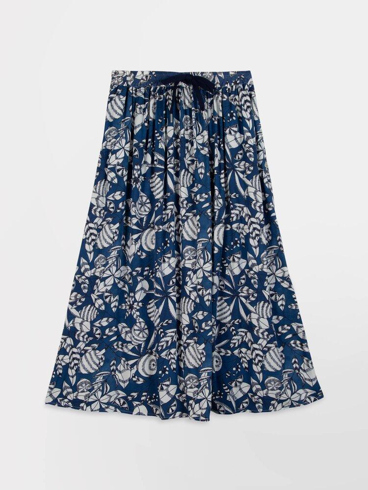 Jupe longue Femme - JANIEJUP Bleu Marine 4/7