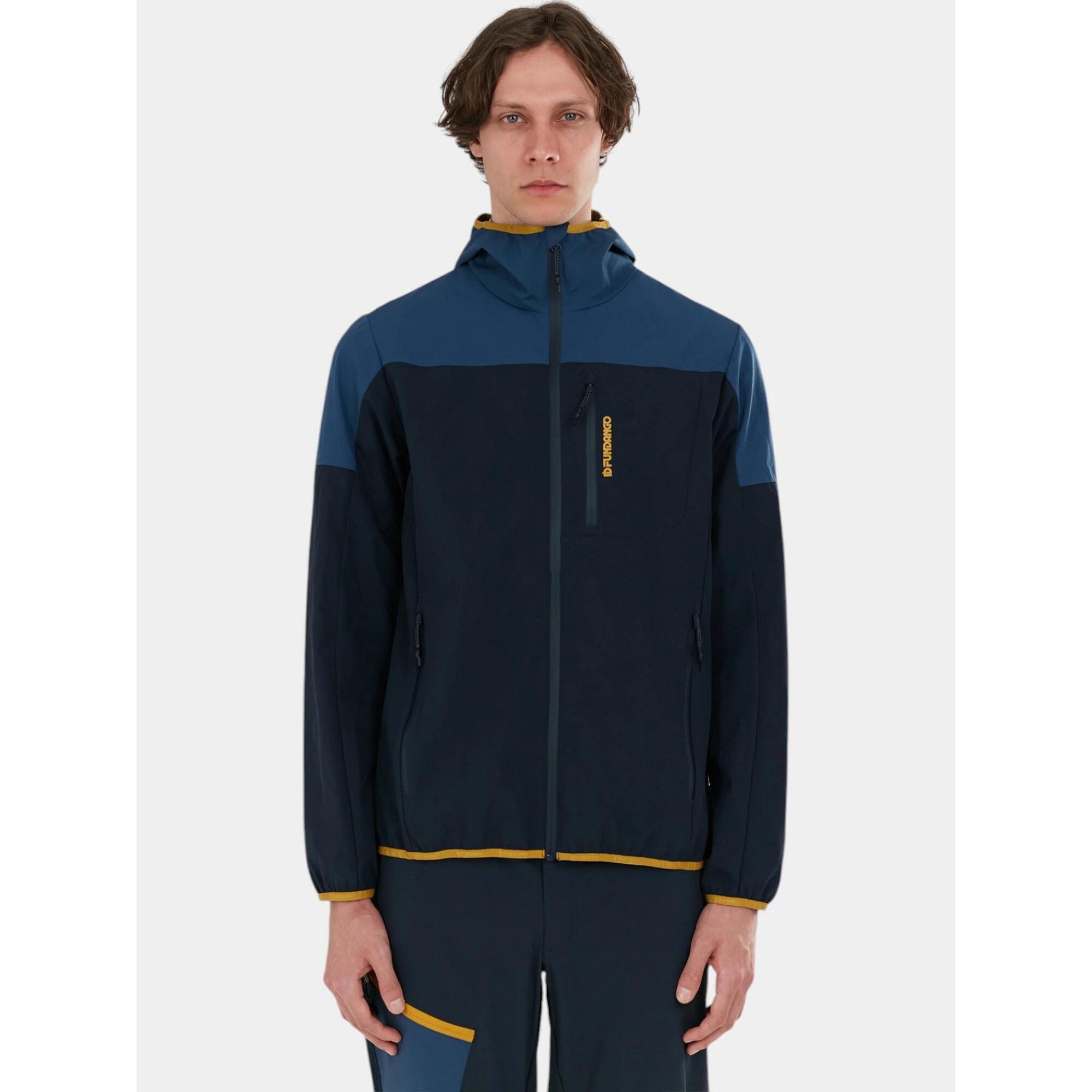 Fundango - Veste Softshell Hommes Alloy - Softshell - Bleu|jaune - S - Decathlon