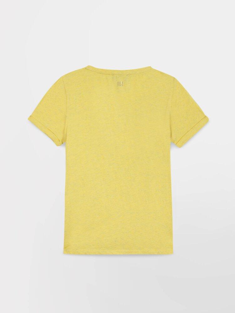 T-shirt manches courtes Femme ADINATEE Citron 4/5
