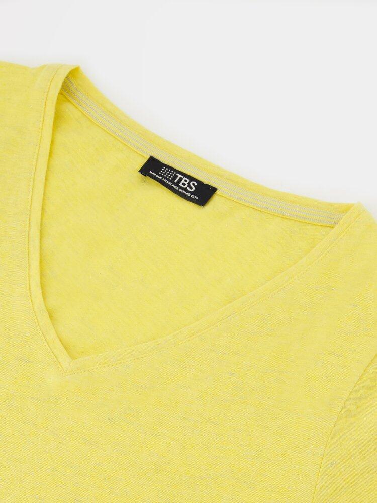 T-shirt manches courtes Femme ADINATEE Citron 5/5
