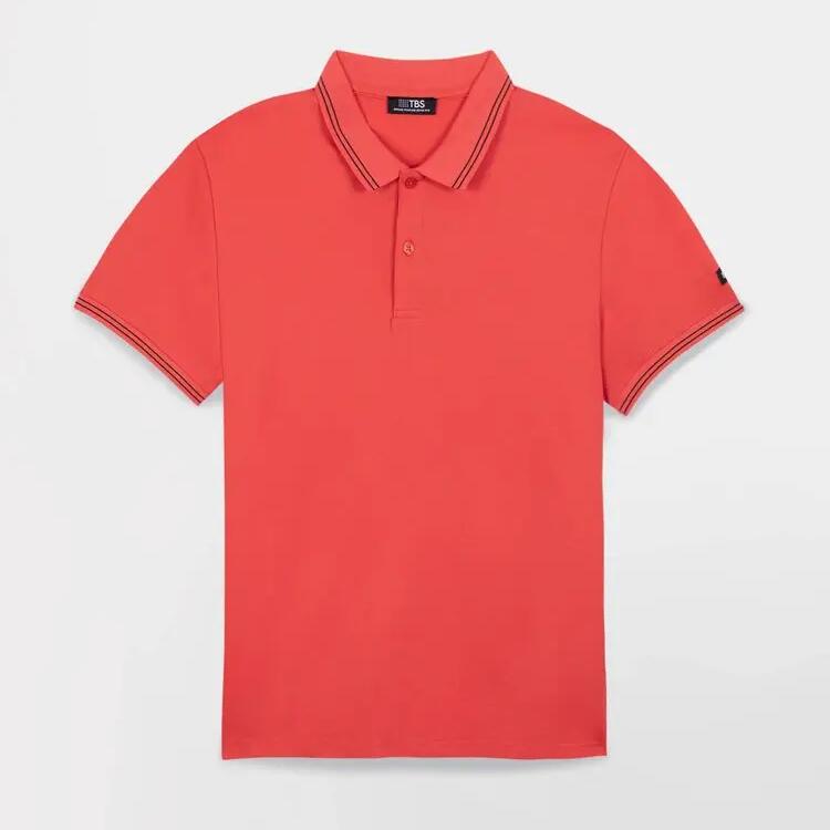 Men's Coral Polo Shirt TBS ATTONPOL14027