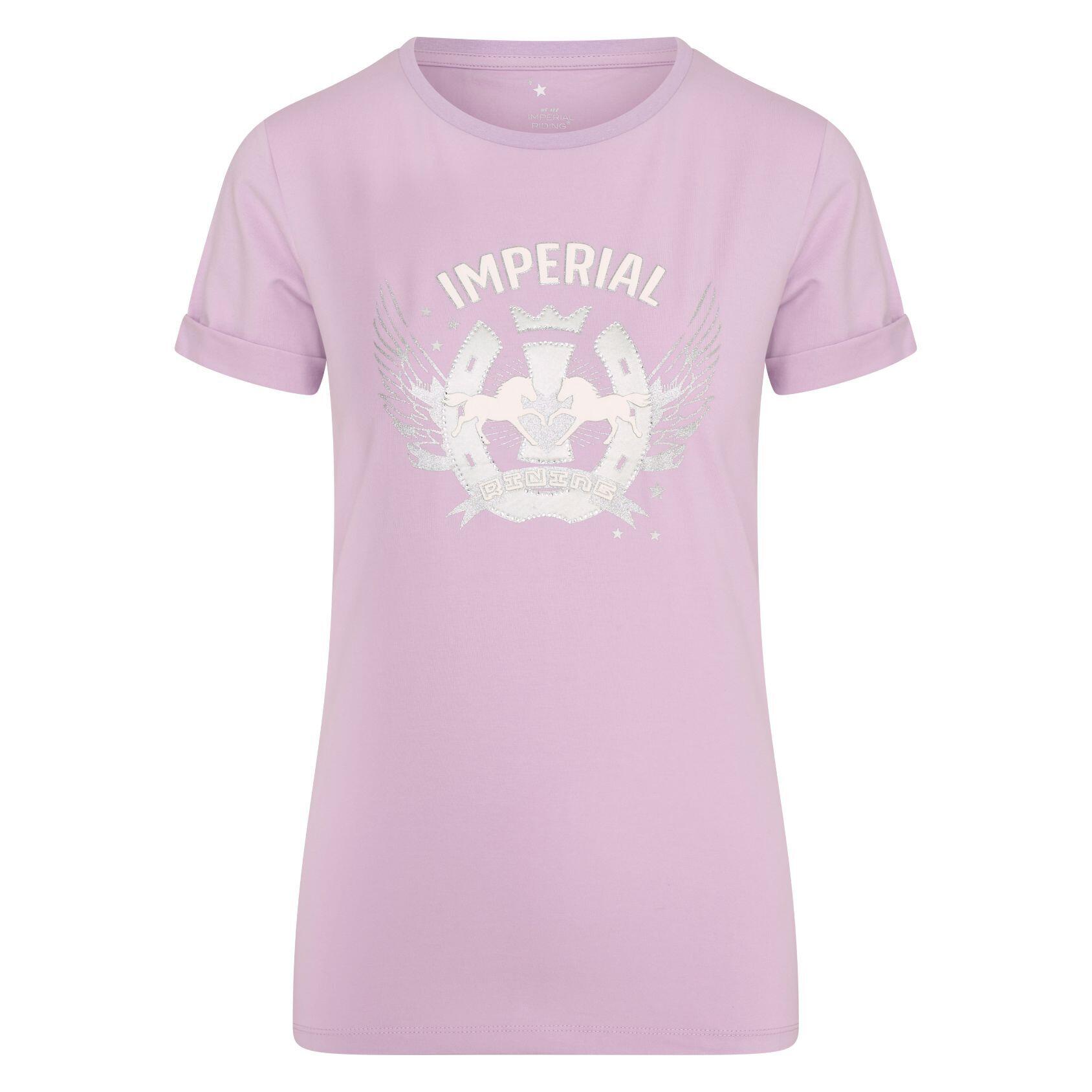 Imperial Riding - T-shirt Fille Imperial Riding Glow - T-shirt Manches Courtes - Mauve|rose|violet - 10 À 12 Ans - Decathlon