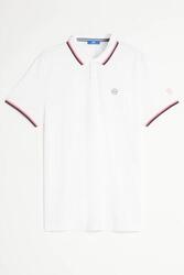 Polo homme YVANEPOL manches courtes bleu marine, coupe ajustée, 100% coton