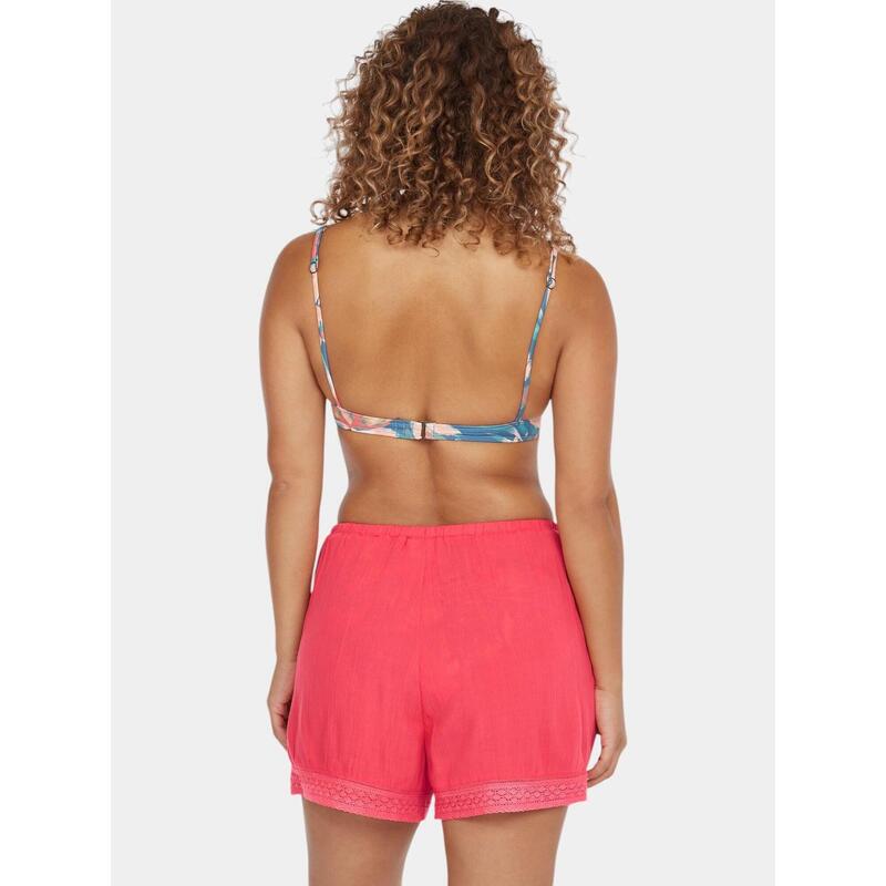 Pantaloni scurti Essentials Embroidery Shorts - roz femei