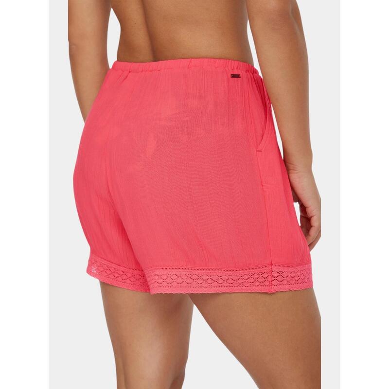 Pantaloni scurti Essentials Embroidery Shorts - roz femei