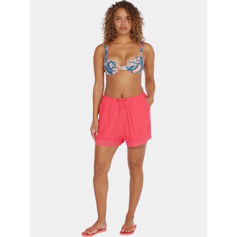 Pantaloni scurti Essentials Embroidery Shorts - roz femei
