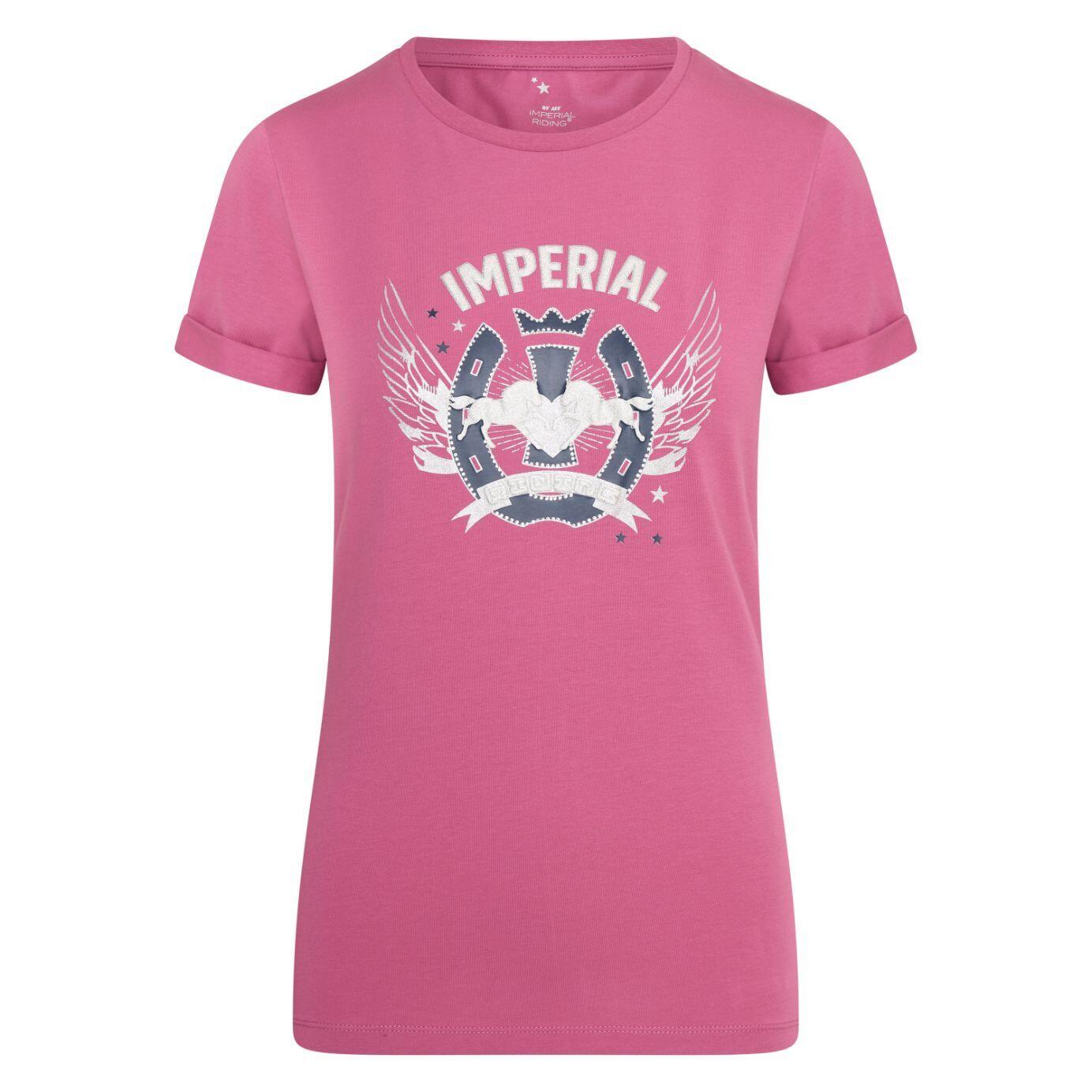Imperial Riding - T-shirt Fille Imperial Riding Glow - T-shirt Manches Courtes - Rose|violet - 12 À 14 Ans - Decathlon