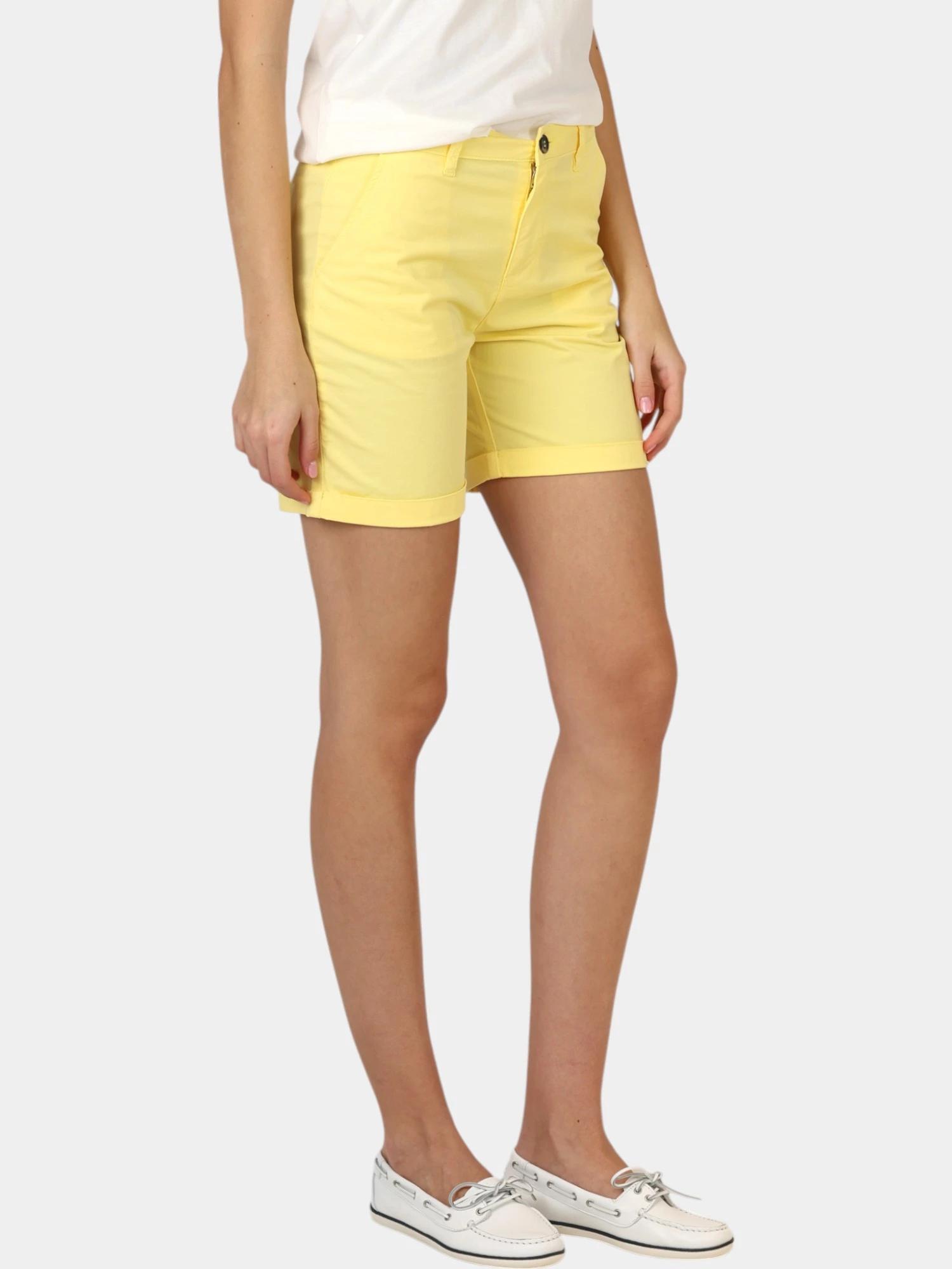 Bermuda taille droite avec passants femme - SANTABER Citron 4/6