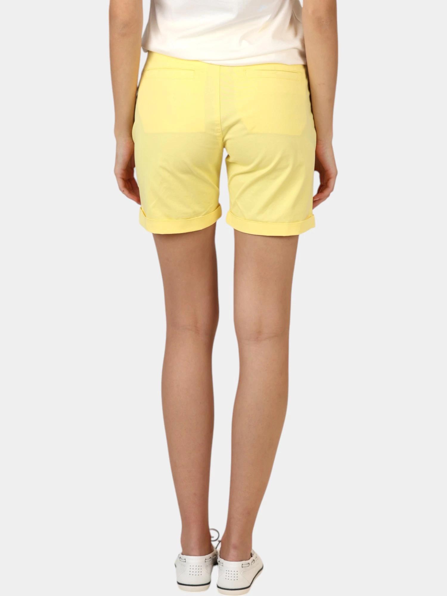 Bermuda taille droite avec passants femme - SANTABER Citron 3/6