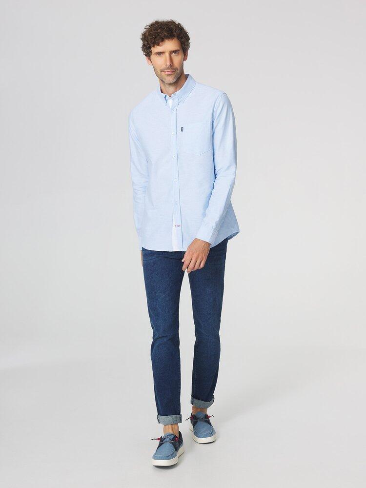 Chemise manches longues Homme - ETENDCHE Bleu 1/6