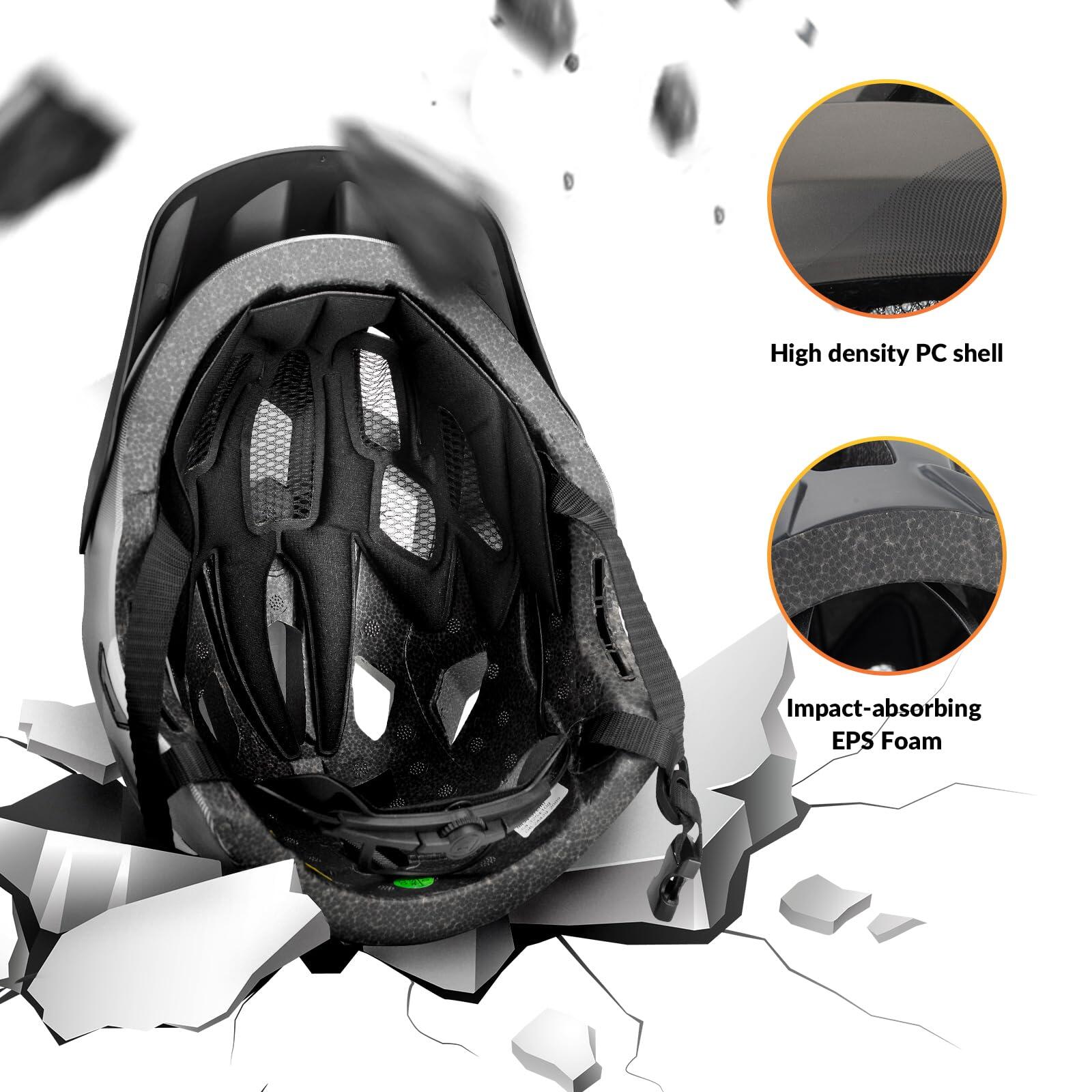 ROCKBROS Kids BMX-helm, integraalhelm voor mountainbikes, maat S/M (48-58 cm) 3/6