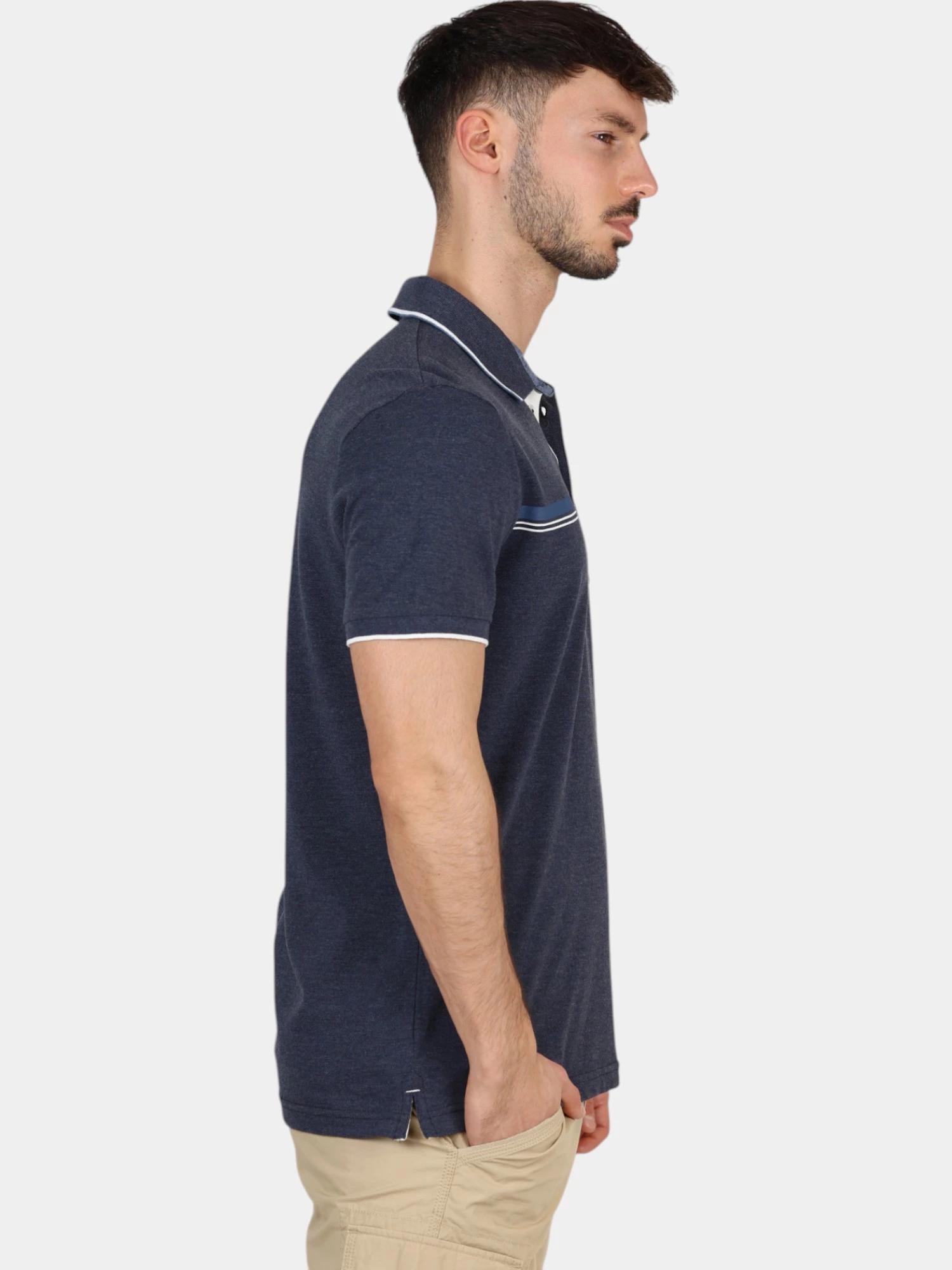 Polo homme manches courtes, ajusté - KAMALPOL - Bleu marine 4/6