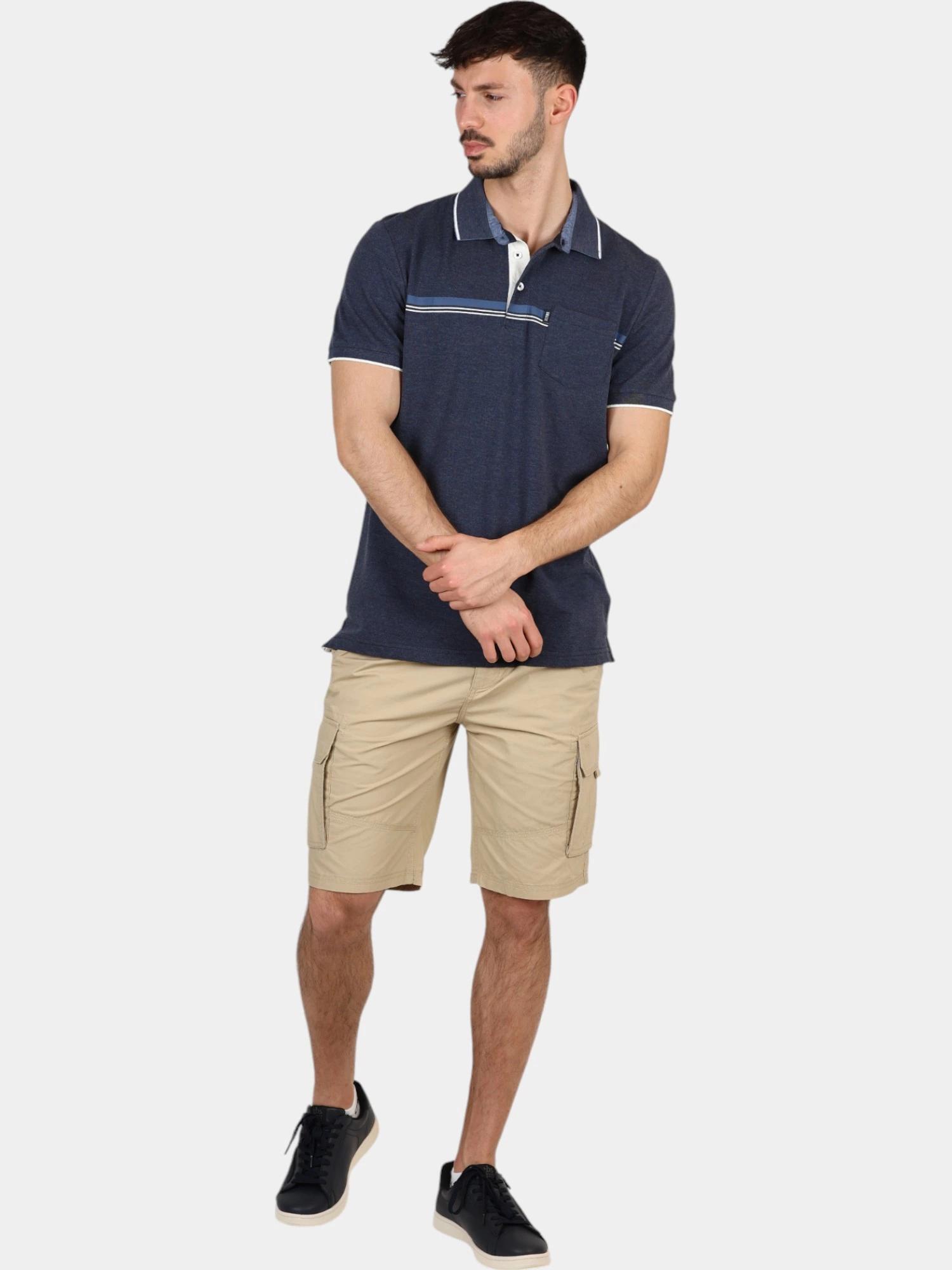 Polo homme manches courtes, ajusté - KAMALPOL - Bleu marine 5/6