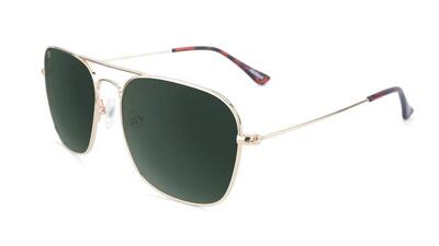 Zonnebril volwassenen - polariserend categorie 3 - gold / aviator green mount