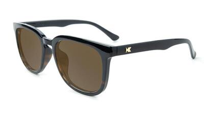 Zonnebril volwassenen - polariserend categorie 3 - glossy black and tortoise