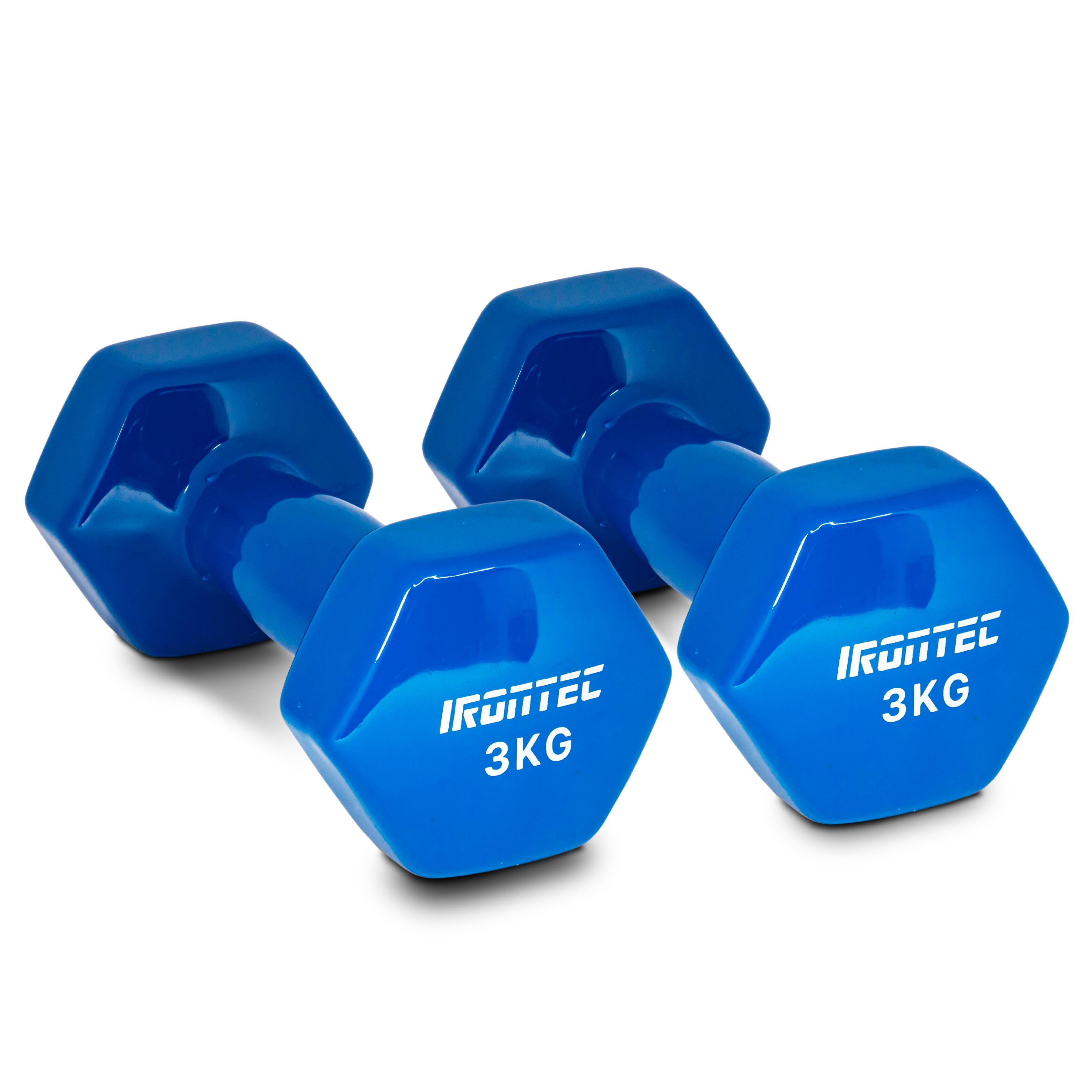 Vinyl Dumbbell 3KG Blue - IRONTEC