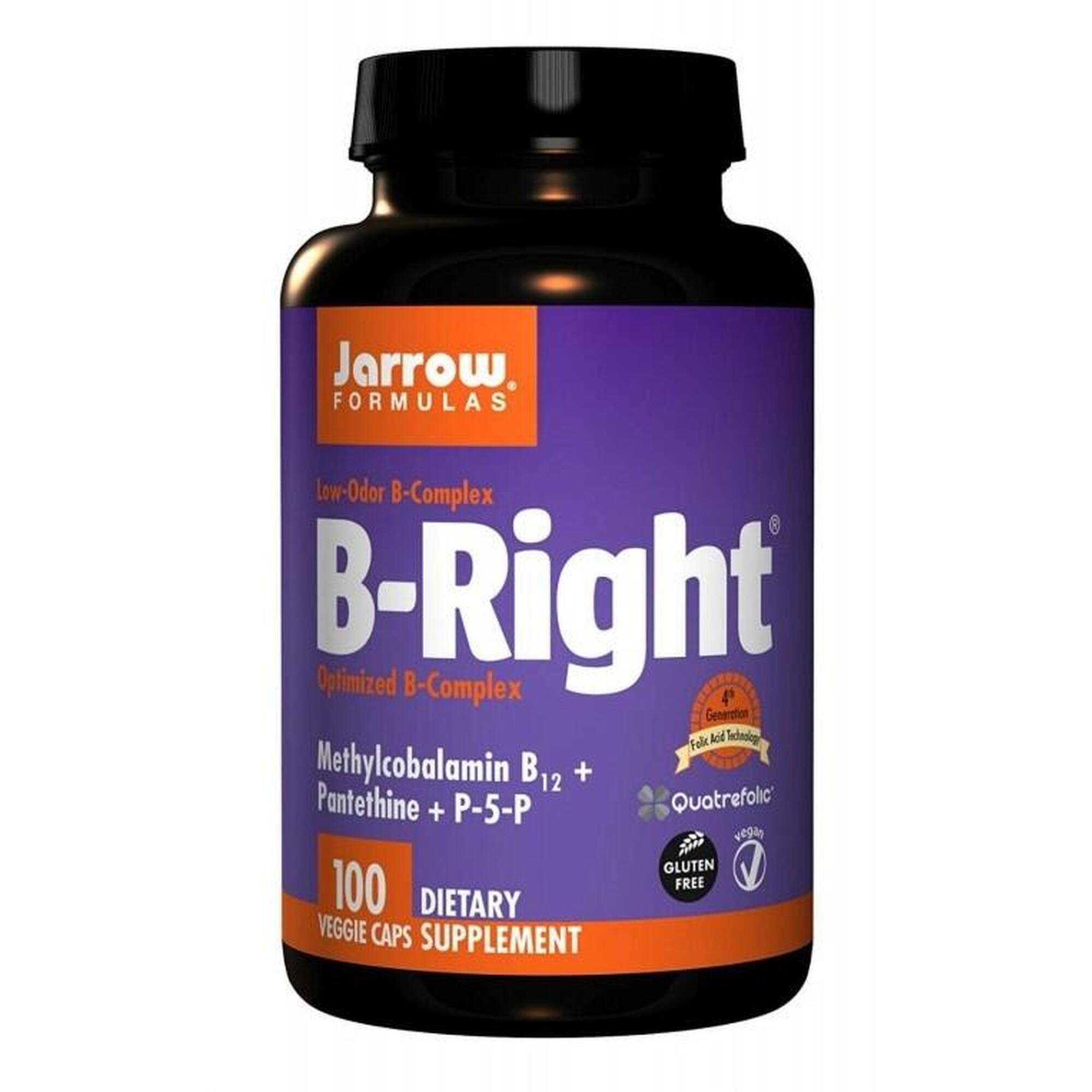 JARROW FORMULAS B-RIGHT KOMPLEKS WITAMIN B -100 KAPSUŁEK
