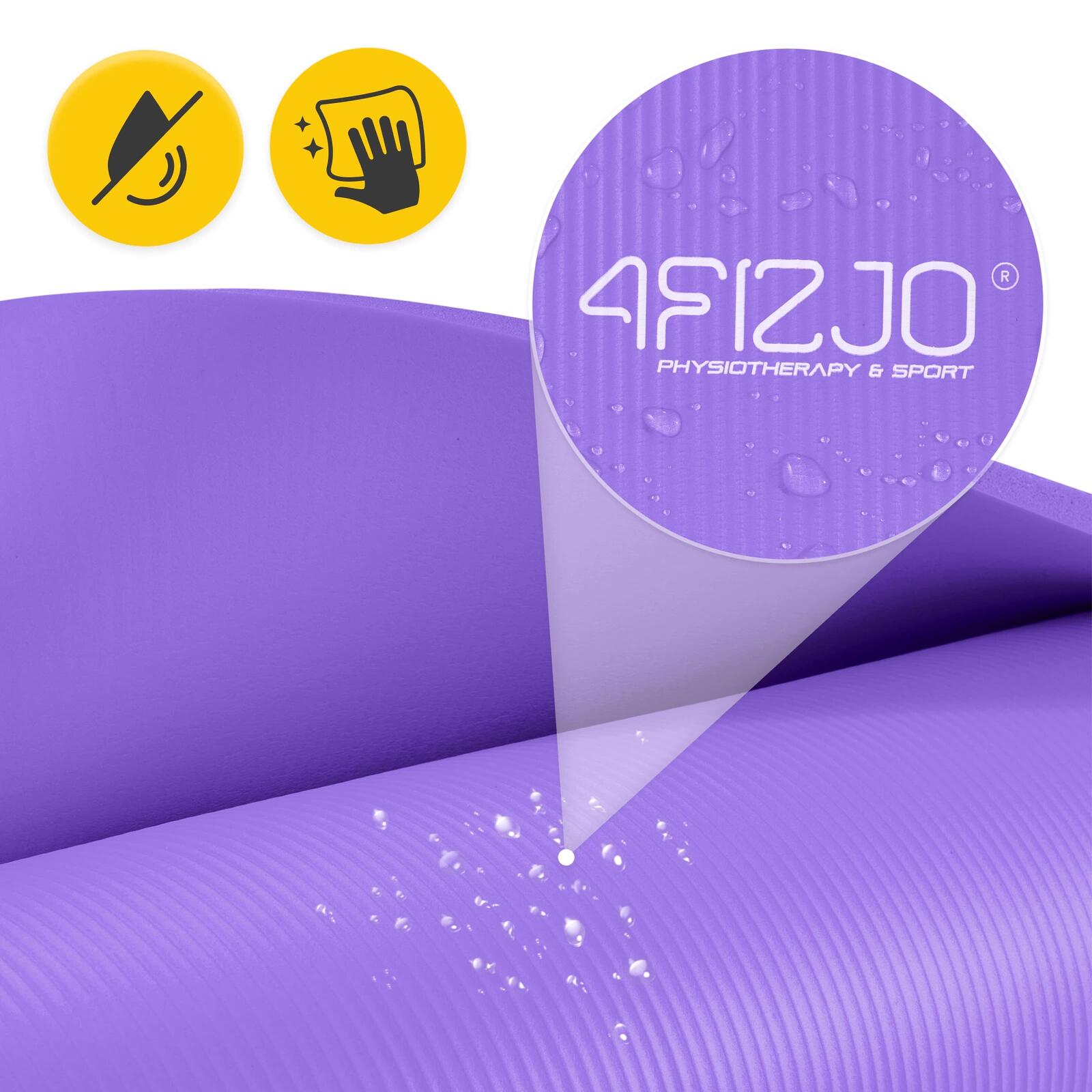 Tappetino fitness yoga pilates NBR antiscivolo stretching 180x60x1 cm 4FIZJO 5/7