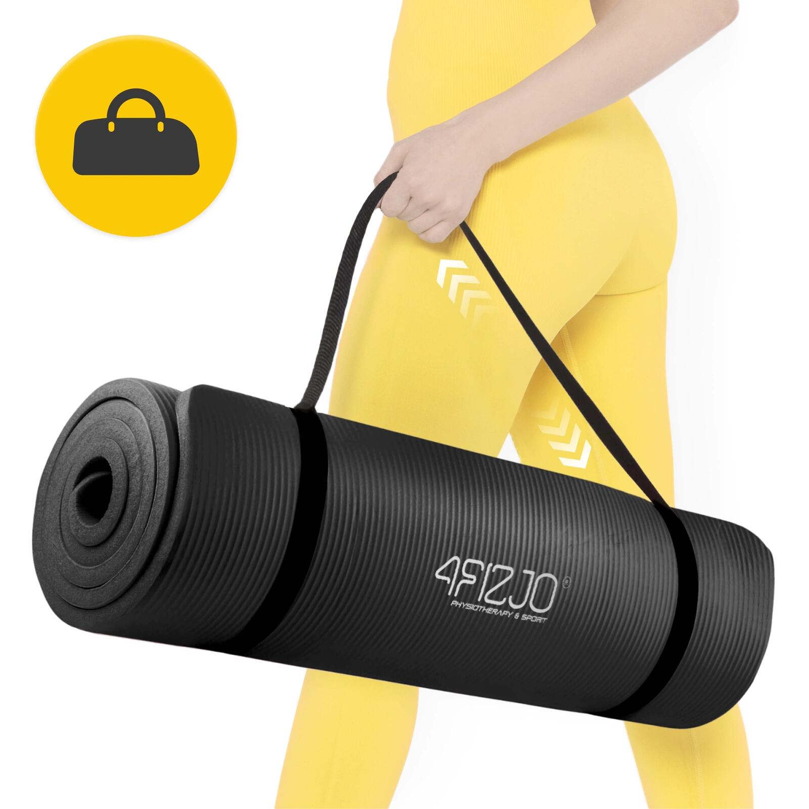 Tappetino fitness yoga pilates NBR antiscivolo stretching 180x60x1 cm 4FIZJO 7/7