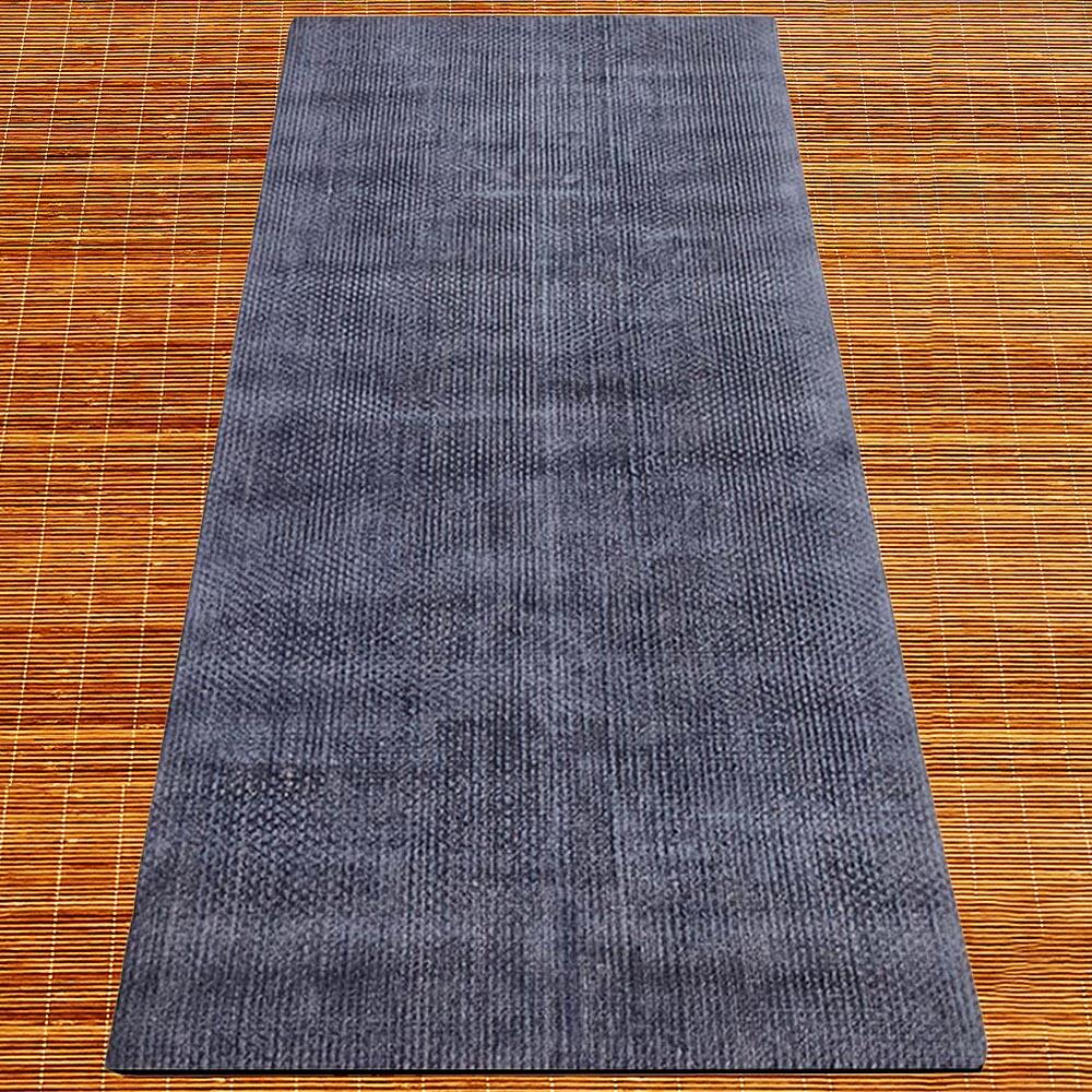 Esterilla de yoga caucho y yute 4mm + bolsa de cáñamo - eco-artesanal, gris 2/7