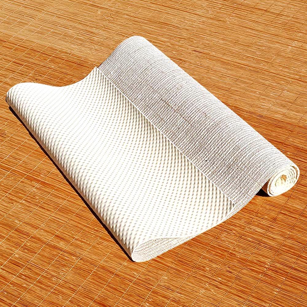 Esterilla de yoga caucho y yute 4mm + bolsa de cáñamo - eco-artesanal, blanco 4/7
