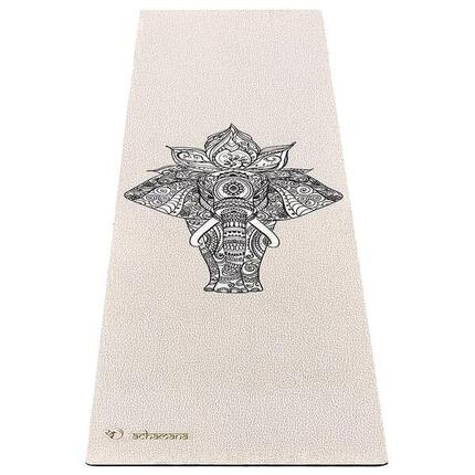 Yogamatte aus Naturkautschuk und Chanvre 4,5mmx68cmx1,83m - Elefant