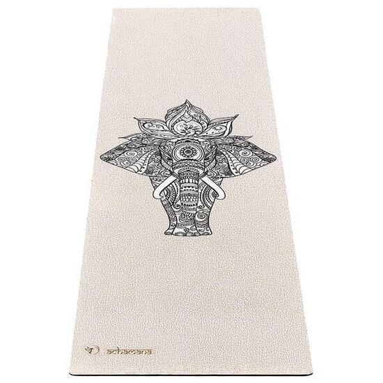 Yogamatte aus Naturkautschuk und Chanvre 4,5mmx68cmx1,83m - Elefant