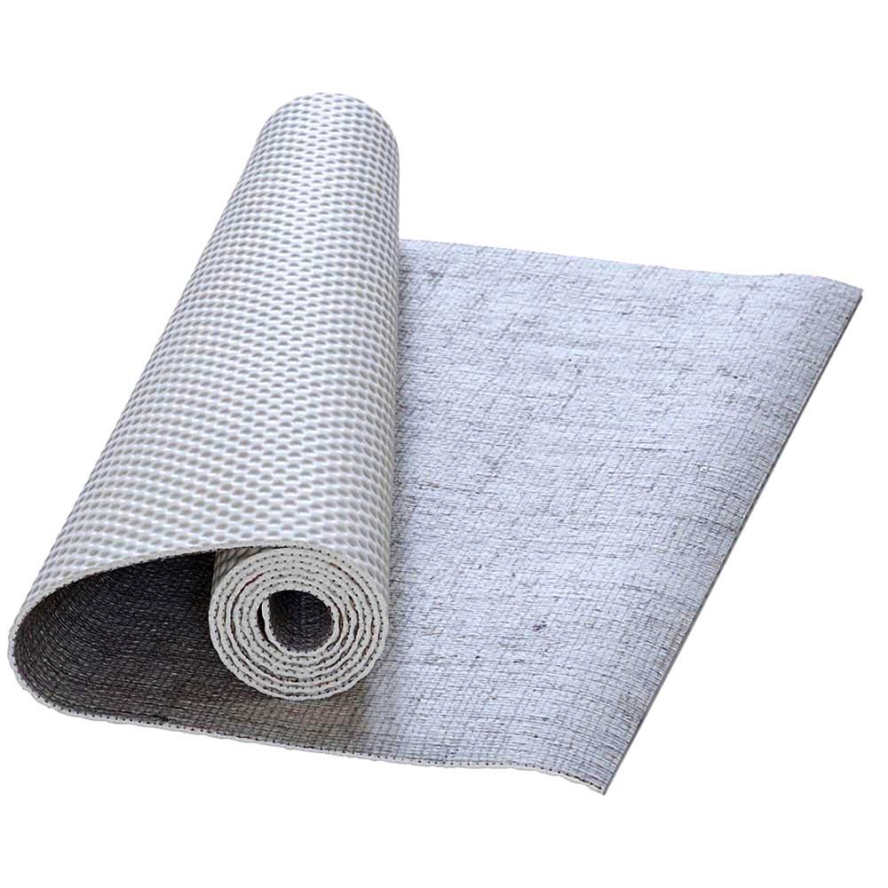 Esterilla de yoga caucho y yute 4mm + bolsa de cáñamo - eco-artesanal, blanco 5/7