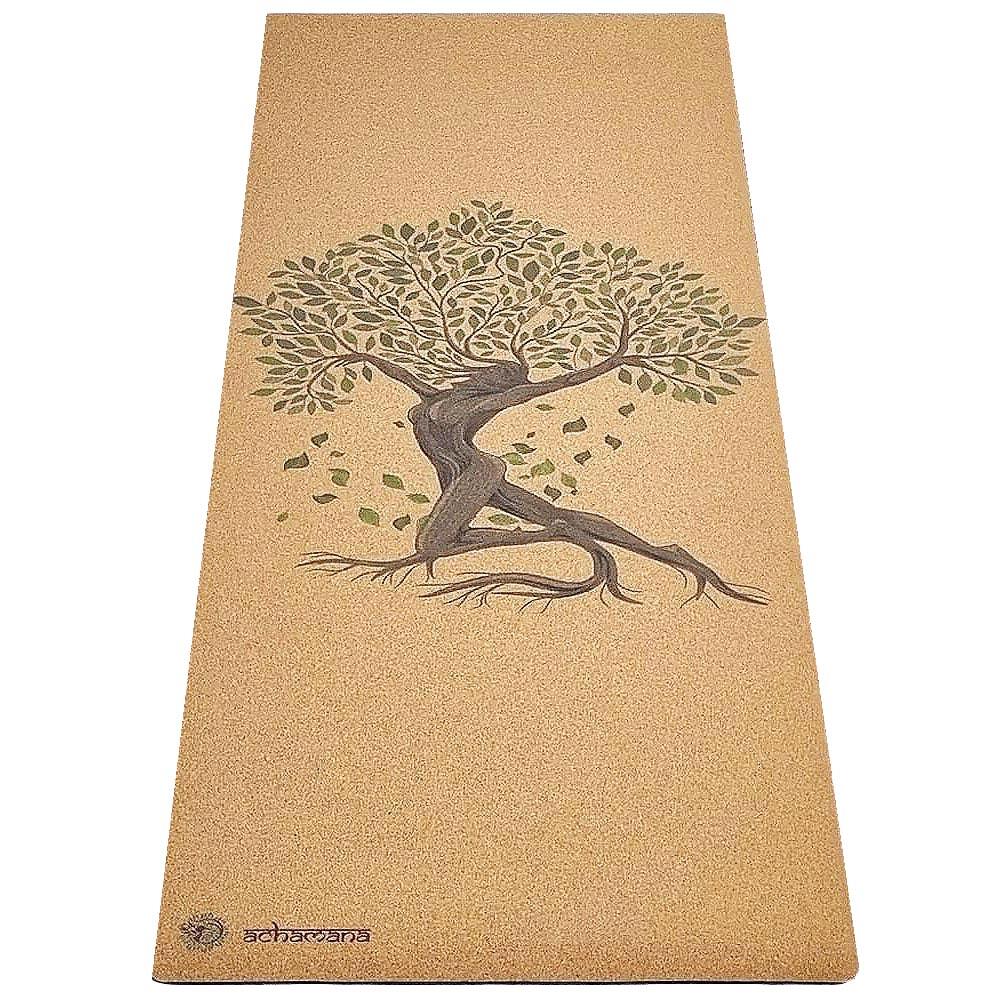 Tappeto yoga in gomma e sughero 5mmx68cmx1,83m - Albero della vita 1/7
