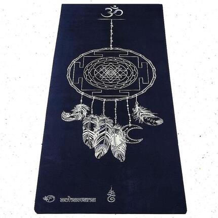 Yogamatte Naturkautschuk Mikrofaser 5mmx68cmx1,83m - Sri yantra