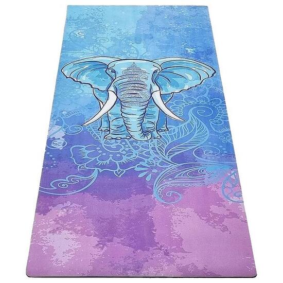 Yogamatte Naturkautschuk & Mikrofaser 5mm x 68cm x 1,83m Elefant