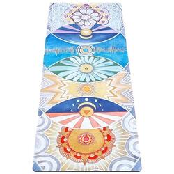 Tapis yoga écologique nouvelle génération conception 3 plis 6mm 7 chakras