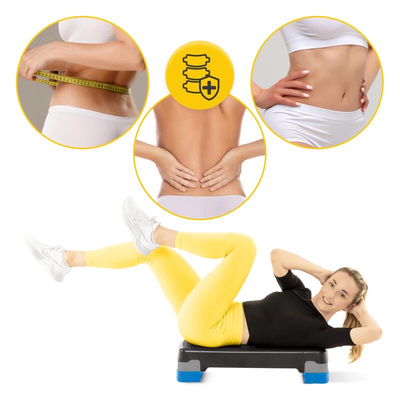 Step pentru aerobic și fitness 4FIZJO STANDARD cu 2 niveluri