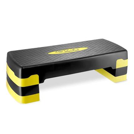 Step do aerobiku do ćwiczeń fitness 4FIZJO STANDARD 3-stopniowy czarno-żółty