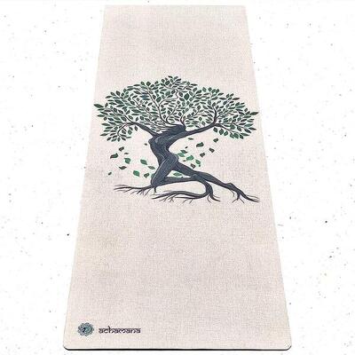 Yogamat natuurrubber & hennep 4.5 mm - levensboom
