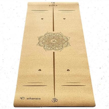 Tapis de yoga & Pilates liège concept 3 plis - 6mm - Bodylines-Mandala