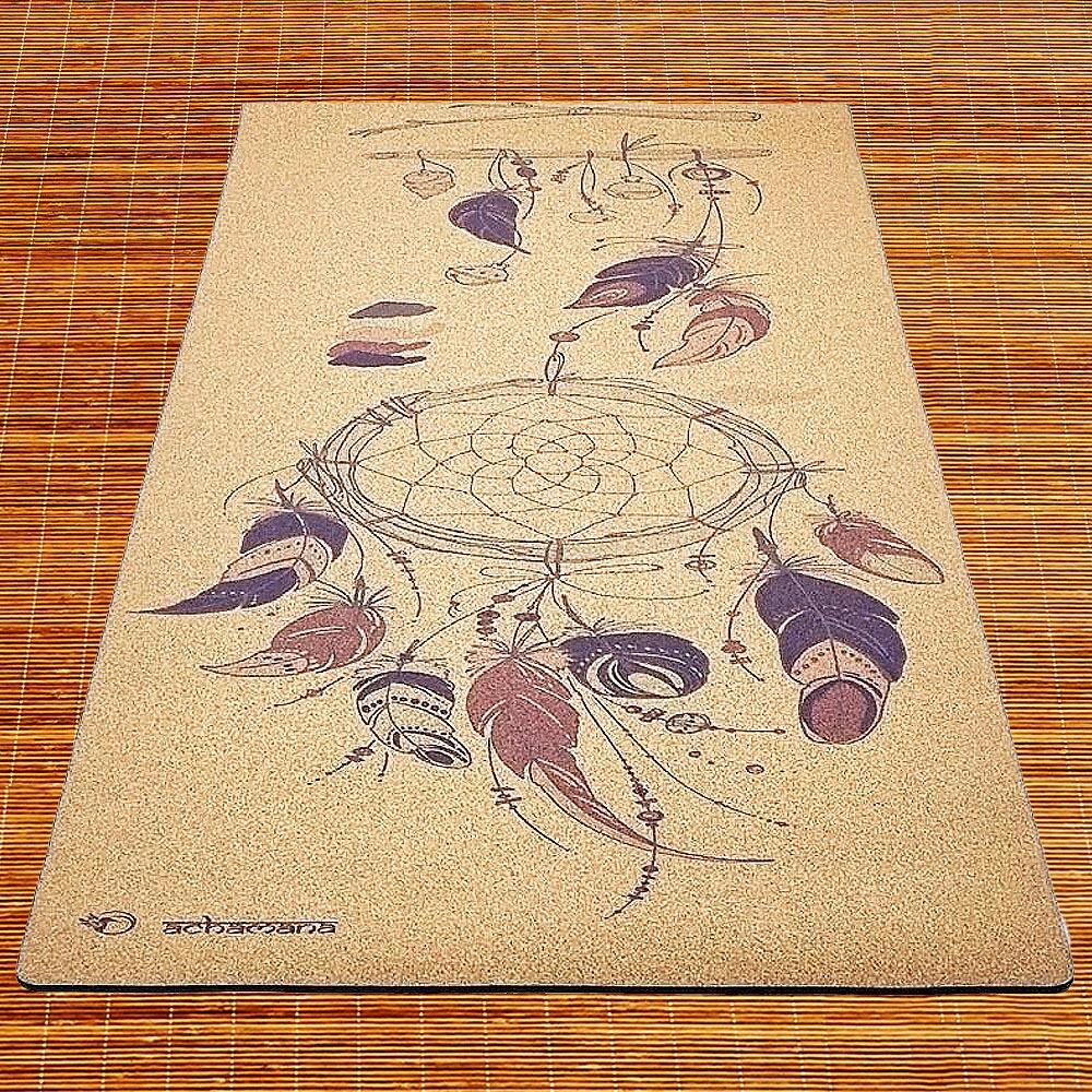 Tapete de yoga, goma antideslizante y corcho 5mmx68cmx1.83m - Atrapasueños 7/7