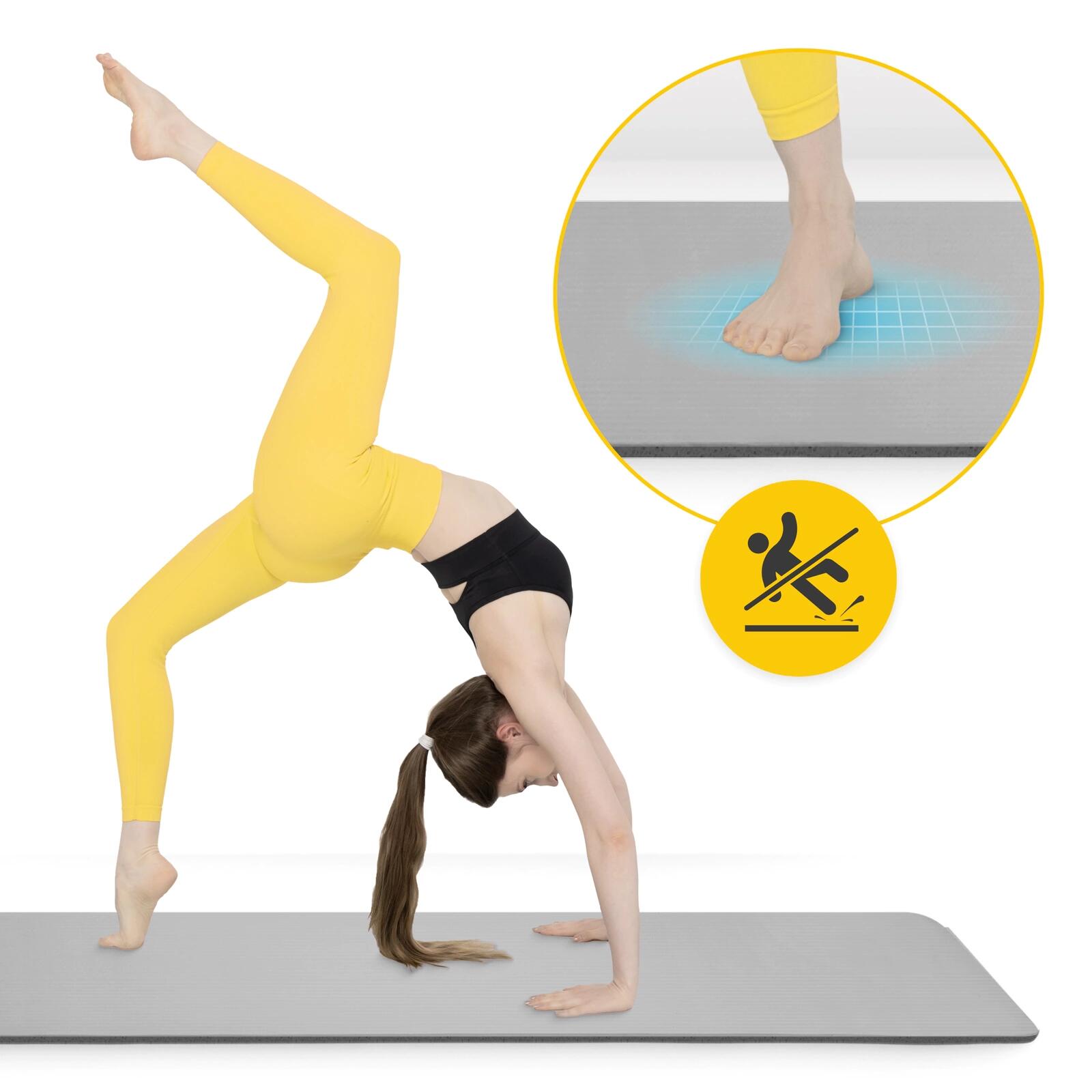 Tappetino fitness yoga pilates NBR extra spesso palestra 180x60x1,5 cm 4FIZJO 3/7