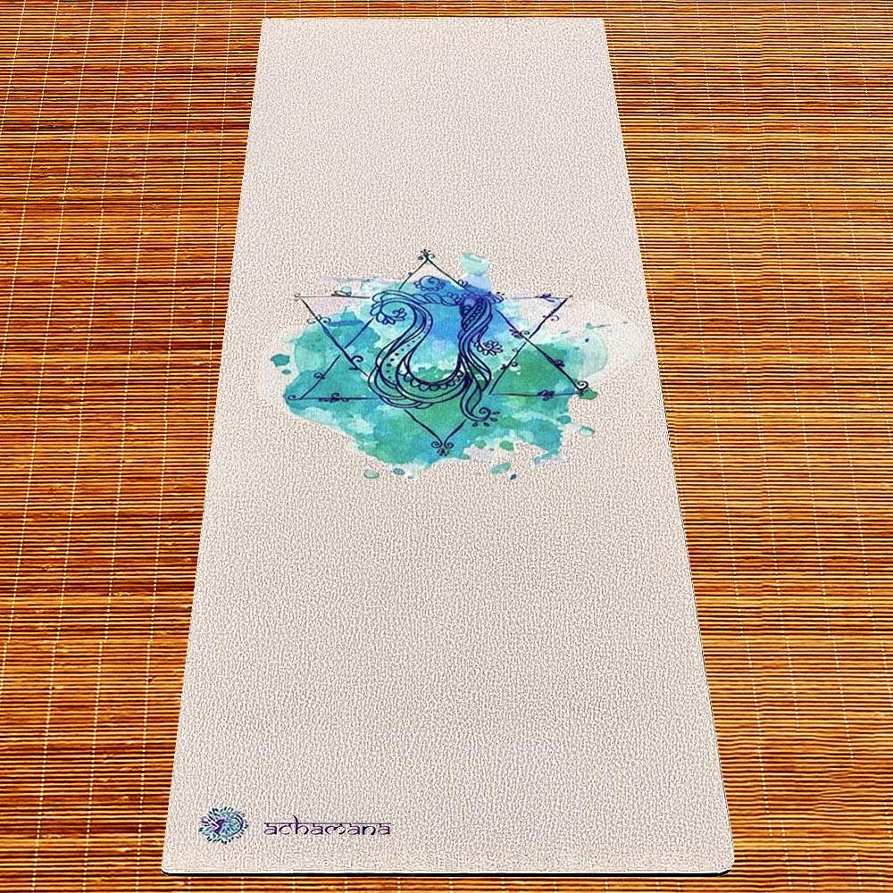 Tapetede yoga de caucho natural y cáñamo 4,5mmx68cmx1,83m Chakra corazón 3/7